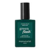 Manucurist Green Flash Base Coat: botella que representa la base vegana para uñas con acabado suave