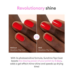 Aplicación suave para manicura verde con acabado ultrabrillante.