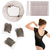 MaopaoBeauty redes marrones 12in para moño, fijación estable en danza.