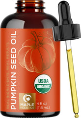 Maple Holistics Aceite de Semilla de Calabaza, bote, hidrata cuero cabelludo seco y aporta brillo.