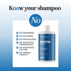 Maple Holistics Champú romero y biotina, aceite de argán, nutrición para cabello debilitado.