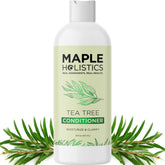 Maple Holistics acondicionador arbol de te, botella visible, hidratación suave para cabello seco