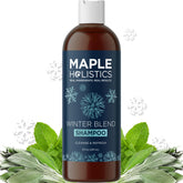 Maple Holistics sulfate-free hard water shampoo bottle for mineral buildup control