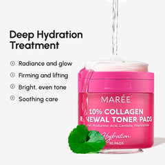 MAREE colágeno retinol tonico discos, empaque visible y diseño moderno.