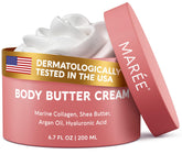 MAREE crema corporal manteca batida, hidratación intensa y aroma suave.