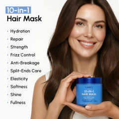 MAREE masque anti-frizz pour cheveux secs, brillance et gestion des mèches.