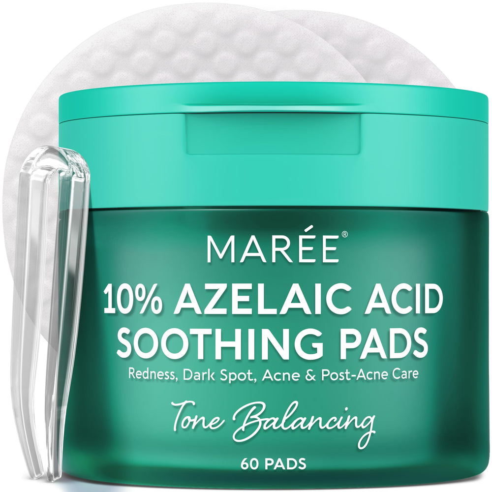 MAREE Pads Azelaico exfoliante: exfoliación suave para rostro y poros refinados.