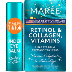 MAREE Under Eye Balm Stick closeup reveals retinol-ceramide formula for hydration