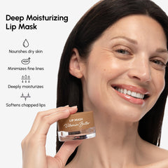 MAREE Vanilla Lip Mask lid close-up highlighting luxurious texture