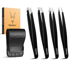 Markhor Black Majesty: conjunto de pinzas para cejas, precisión para definir forma.