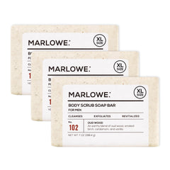 MARLOWE No. 102 barra exfoliante Oud Wood para suavizar la piel