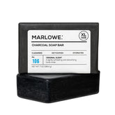 MARLOWE No. 106 jabón carbón activado, enfoque en limpieza profunda.