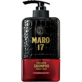MARO17 champú, botella en primer plano, lavado perfecto para mayor volumen.