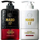 MARO17 Collagen Shampoo bottle promotes fuller, healthier hair.
