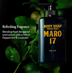 MARO17 gel de ducha masculino, fragancia bergamota – sensación fresca diaria al ducharte