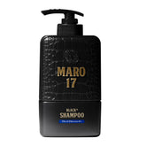 MARO17 Black+ Shampoo – bouteille noire, soin capillaire avec cellules souches de pomme pour cheveux sains