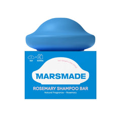 Mars Made Barra champú romero envase: opción sostenible para baño diario.