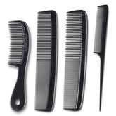 Mars Wellness juego de 4 peines negro, mango estilizado para un peinado preciso.