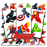 tatuajes temporales marvel avengers, paquete de 72 pre-cortados, ideales para fiestas infantiles
