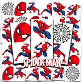 Tatuajes temporales Marvel Spiderman 2x2, ideales para fiestas temáticas.