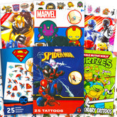 Set de tatuajes temporales Marvel, colección de 150 piezas para fiestas infantiles