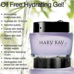 Etiqueta clara en envase Mary Kay Gel Hidratante sin aceite facilita lectura de beneficios.