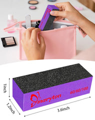 Maryton conjunto de 10 pulidores de uñas, ideal para preparación profesional en casa.