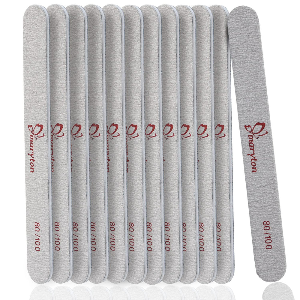 Maryton lima dobl e cara 80/100 grano para dar forma con precisión en uñas de gel o acrílicas