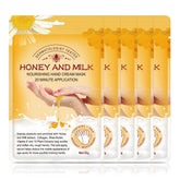 Mascarilla exfoliante para manos en empaque práctico, ideal para iniciar tu rutina de cuidado.