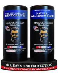 MASCULINE MAN Déodorant, format voyage, fraîcheur durable toute la journée.