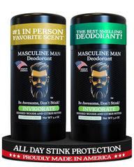 Masculine Man Invigorate barra de desodorante: aroma amaderado y cítrico