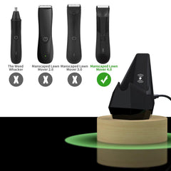 Masinvi dock de cargador Manscaped 4.0 con adaptador de corriente para carga rápida.