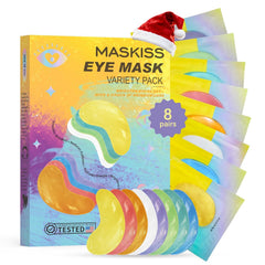 Maskiss parches bajo ojos 8 colores para hidratación y revitalización.