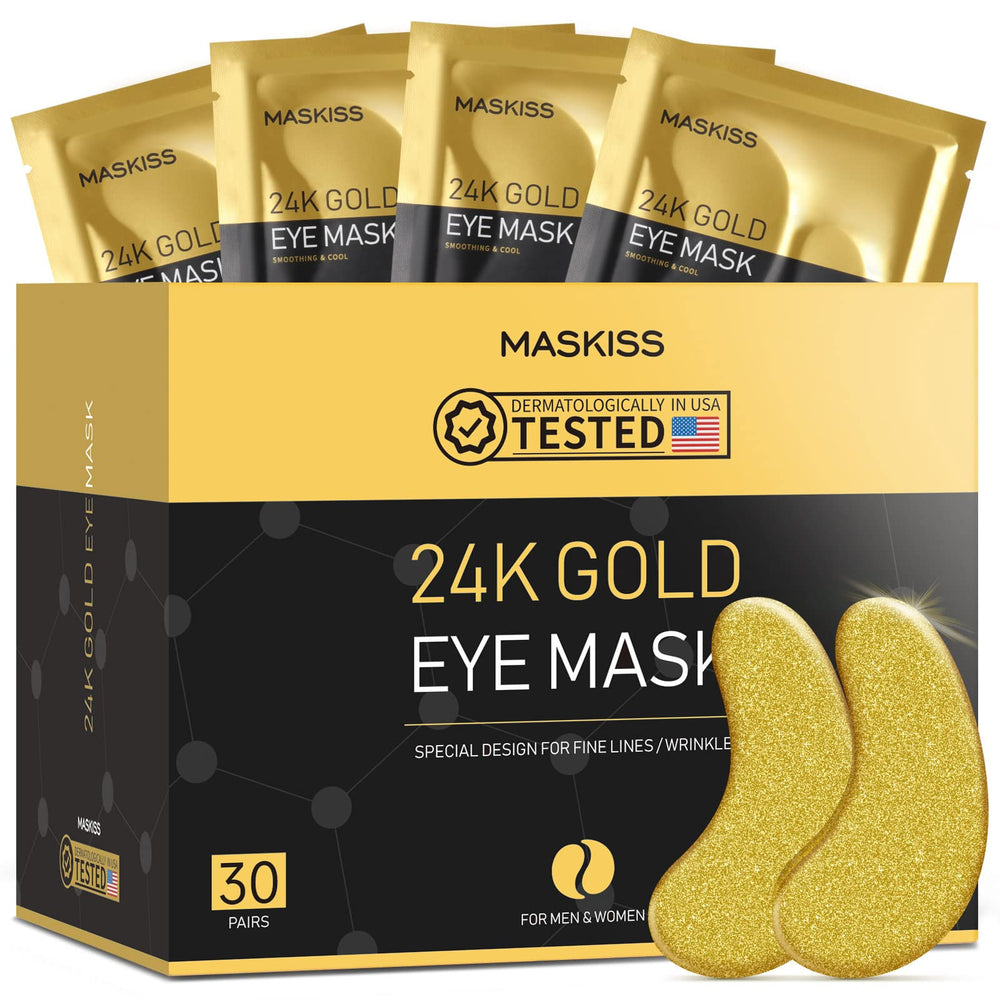 Maskiss parches ojos 24k oro: revitalizan la mirada con brillo natural.
