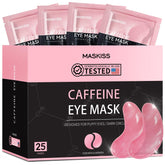 Maskiss parches ojos 25 pares, alivian ojeras y hinchazón para un aspecto más fresco.