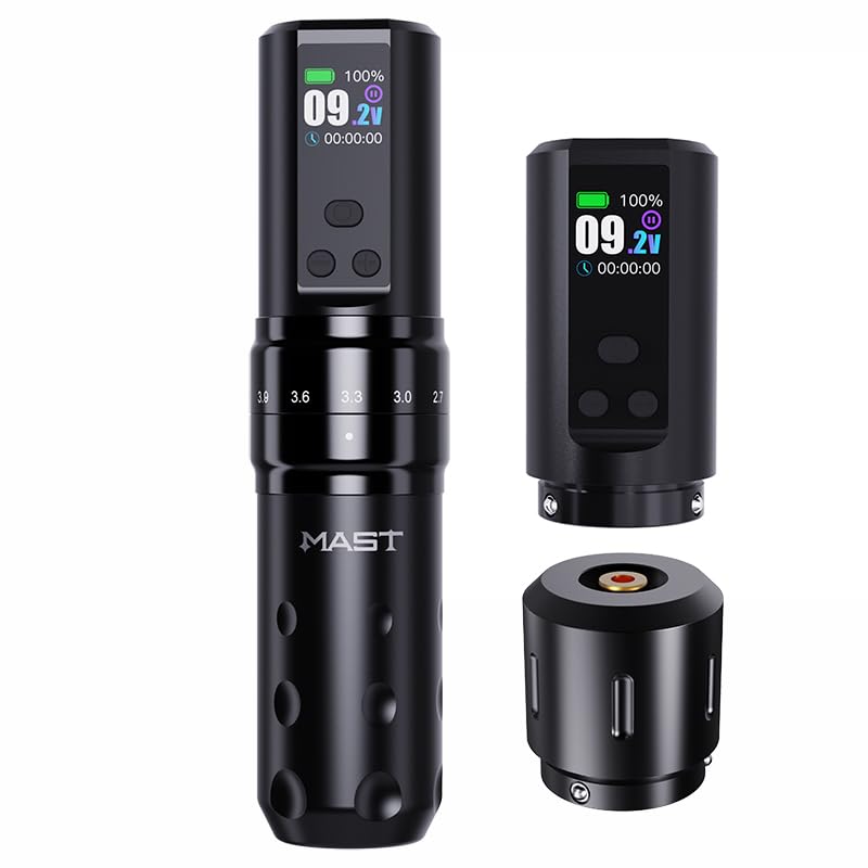 Mast Fold2 Pro sin cables: movimiento cómodo para tatuajes prolongados.