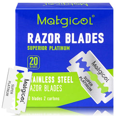 MATGICOL cuchillas doble filo japonesas, afilado preciso para un afeitado cómodo.