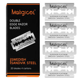 MATGICOL: hojas de doble filo con recubrimiento platino para un afeitado suave.