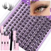 Pestañas cluster CC-Curly Mavphnee de 132 piezas para look wispy duradero
