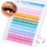 Mavphnee extension cils colorés pack 280 pièces prêt à tester des looks