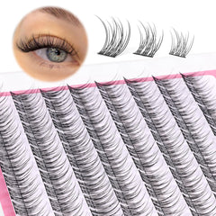 Pestañas agrupadas naturales de Mavphnee con rizado cc para mirada suave.