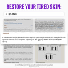 MAXCLINIC Time Return Melatonin Crema: textura sedosa que favorece absorción y piel radiante.