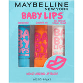 Maybelline Baby Lips: conjunto de 3 bálsamos para labios suaves e hidratados.