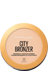 Maybelline Bronceador Ciudad en polvo compacto, acabado mate suave para uso diario.