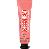 Maybelline Cheek Heat Gel-Cream Blush en tubo, color natural con acabado húmedo y ligero.