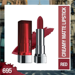 Labial Maybelline Color Sensational Mate Rosa: tono vibrante con cobertura uniforme para el día.