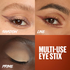 MAYBELLINE Color Tattoo Eye Stix duración de 24 horas en un solo producto.