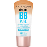 La Maybelline Dream Pure BB Cream clarifica acne con acido salicilico al 2% para piel clara.