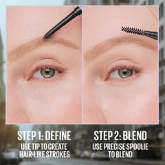 Maybelline Express Brow Ultra Slim aplicación fácil con trazo ligero.