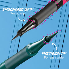 Maybelline Eyestudio Maestro: deslizamiento suave para trazos uniformes en un solo paso.